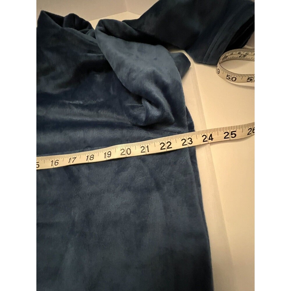 Softies Paddi Murphy Snuggle Lounger  L/XL Blue Cowl Neck Soft Plush Velour EUC - Picture 3 of 4